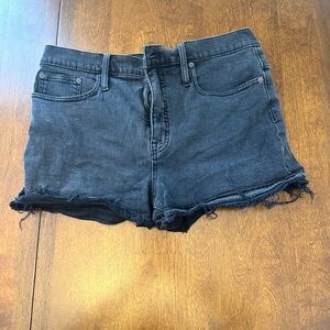 Madewell Black Jean Shorts
